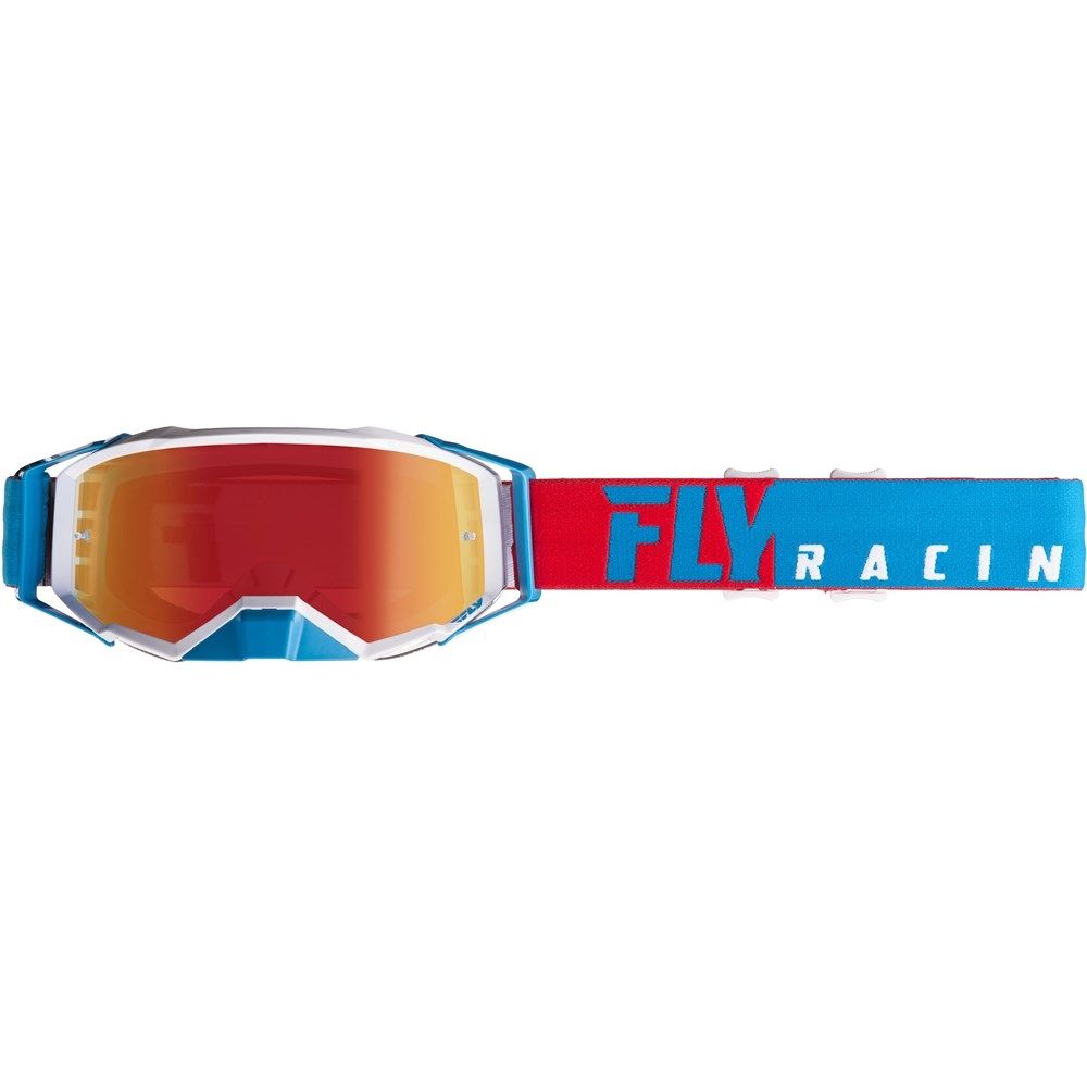 Очки кросс FLY RACING ZONE PRO (2019) red/white/light blue red mirror