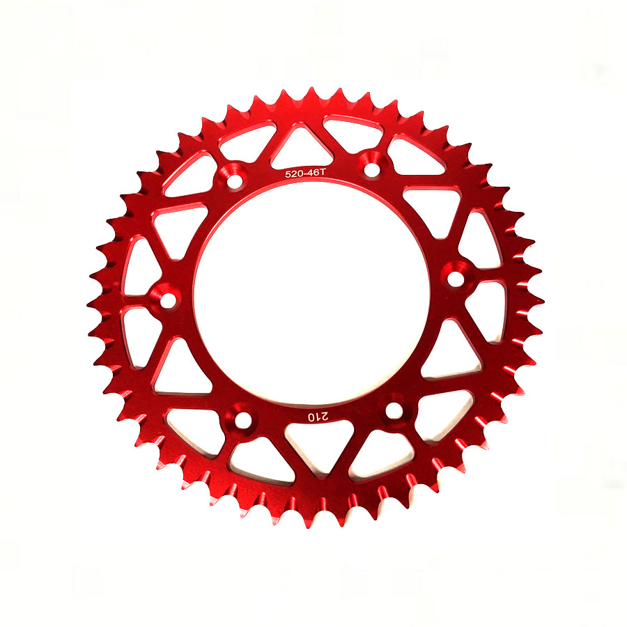 Звезда ведомая 520 46T X-TECH Кросс 250-450 6х153х125 алюминиевая