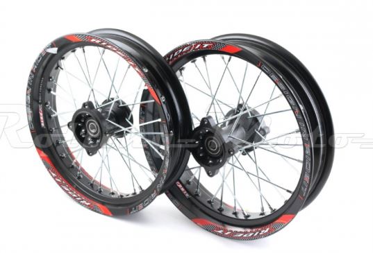 Диски (обода дорожные в сборе) 14х2.50 /14х3.00 алюминий Supermoto к-т.