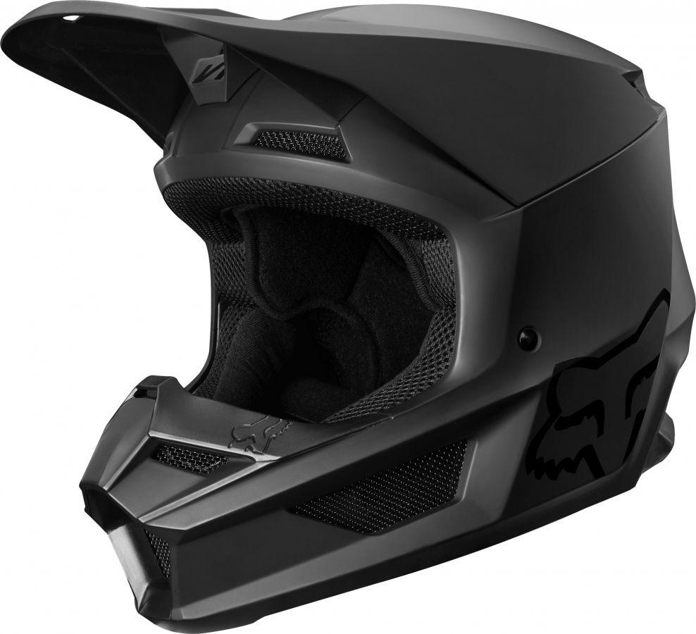 Мотошлем кроссовый Fox V1 Matte Helmet Black 