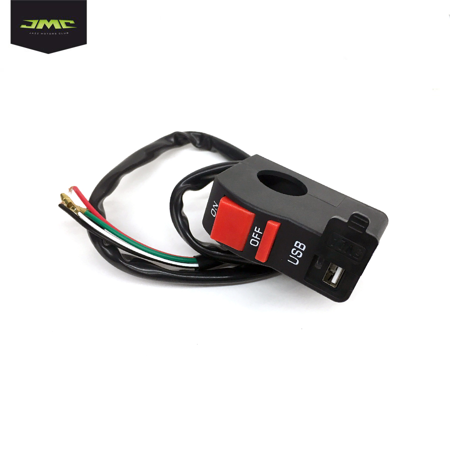 Кнопка стоп двигателя с USB 5V2A с креплением на руль ON/OFF