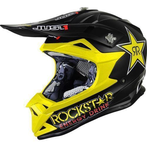 Шлем подростковый (кроссовый) JUST1 J32 Youth Rockstar yellow/black/white matt (2018)  