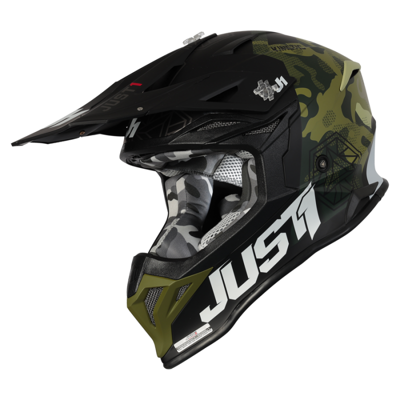 Шлем (кроссовый) JUST1 J39 KINETIC камуфляж/хаки/черный матовый (2021) 
