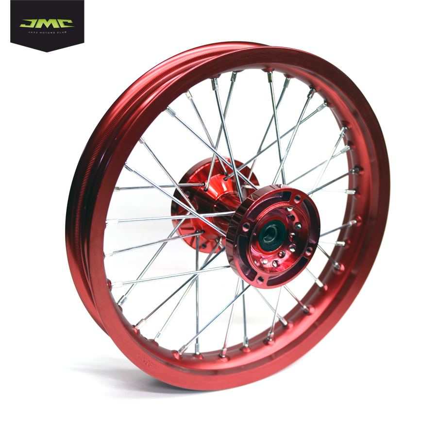 Обод 14" задний алюминий+CNC ступица (1,85-R14 d=15mm) красный X-TECH