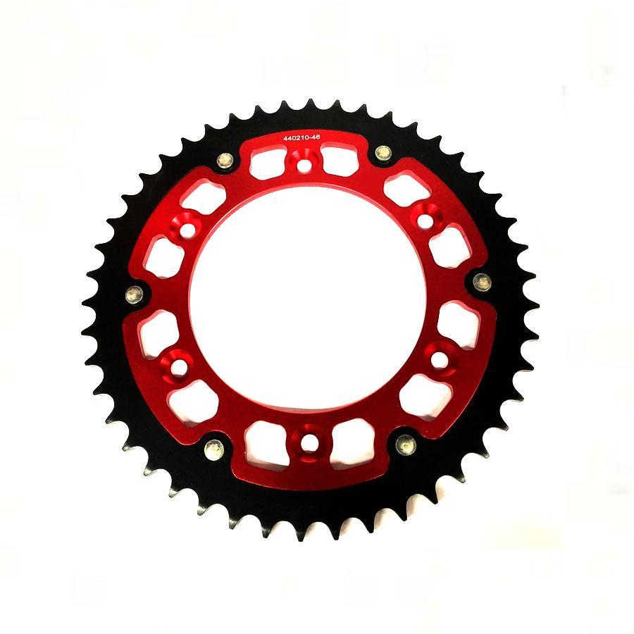 Звезда ведомая 520 46T X-TECH Кросс 250-450 6х153х125 алюминий + сталь с самоочисткой