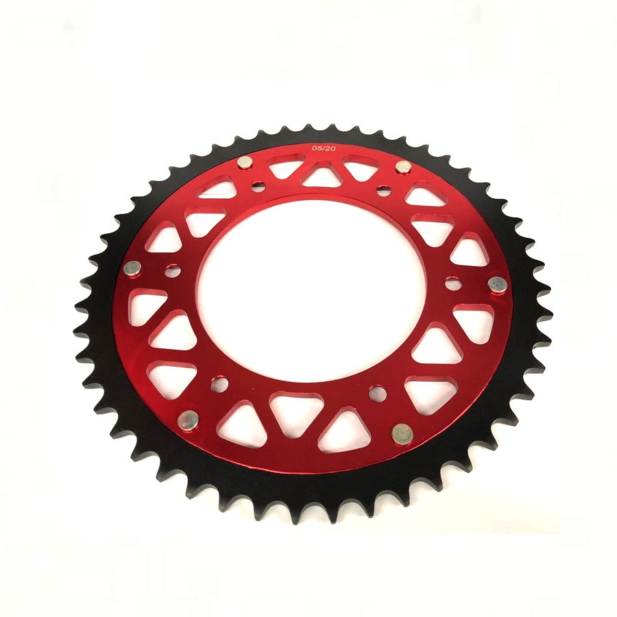 Звезда ведомая 520 49T X-TECH Кросс 250-450 6х153х125 алюминий + сталь с самоочисткой
