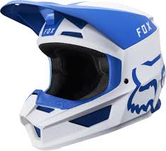 Мотошлем кроссовый Fox V1 Mata Helmet Blue/White 