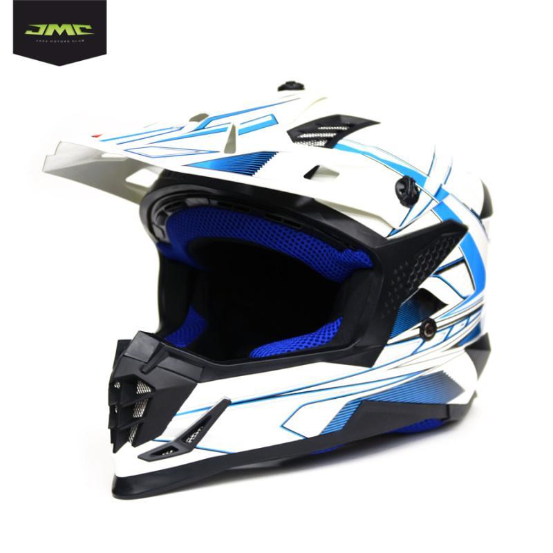 Шлем кроссовый ATAKI SC-16 Rift blue/white 