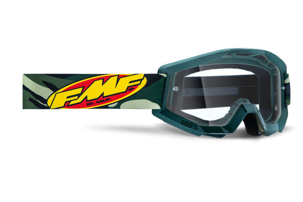 Очки кроссовые FMF Powercore Assault Camo (прозрачная линза)