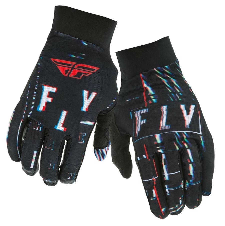 Перчатки FLY RACING PRO LITE GLITCH чёрные/красные/синие (2020)