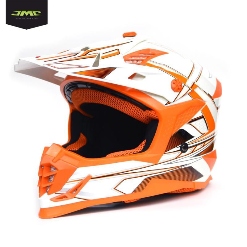 Шлем кроссовый ATAKI SC-16 Rift orange/white 