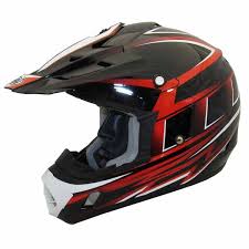 Шлем кросс TX-12 #17 GRID black/red 