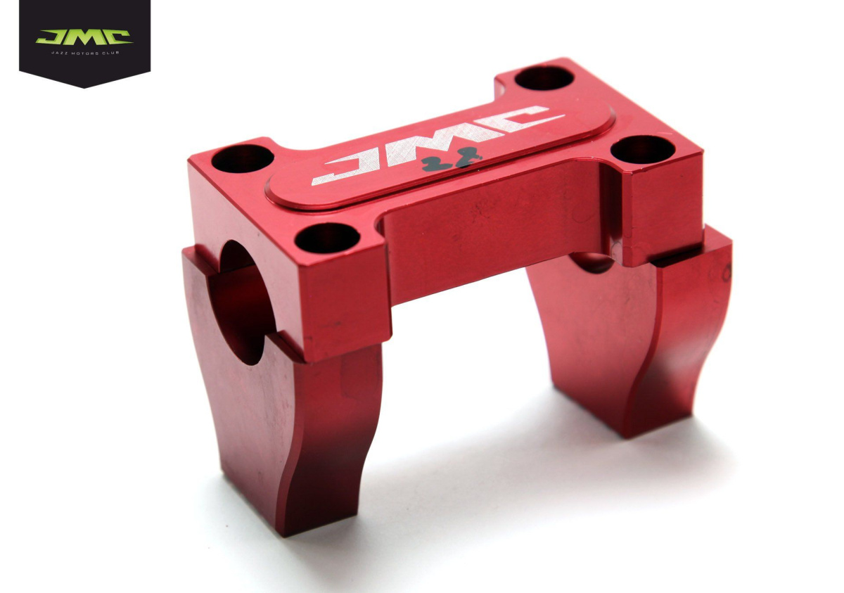 Кронштейн крепления руля алюминий CNC Red 22.2 мм к-т