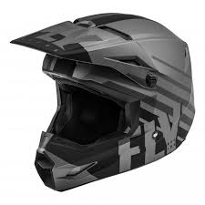 Шлем (кроссовый) FLY RACING KINETIC THRIVE серый/черный матовый (2021) 