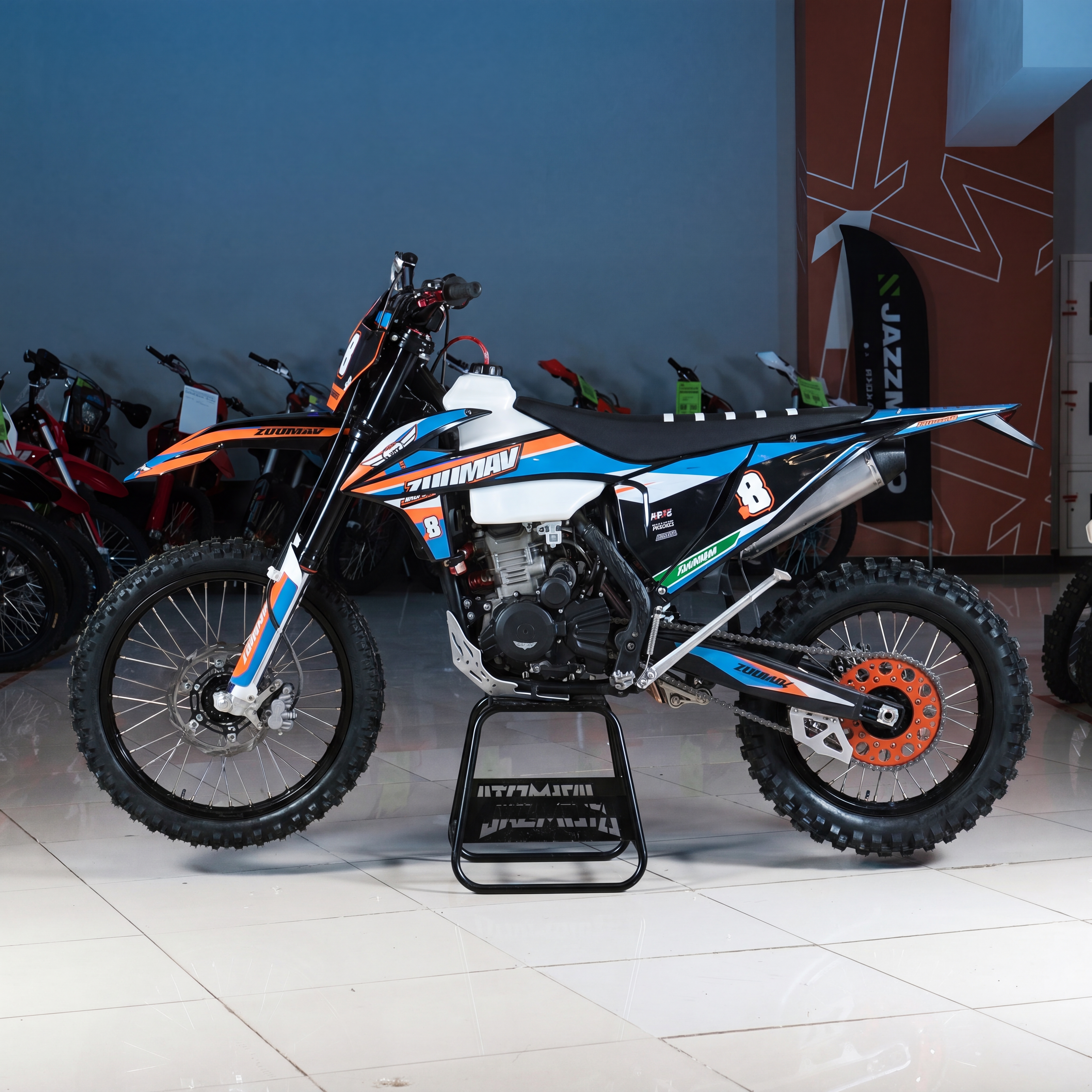 Кроссовый мотоцикл Zuumav K8 (NB-300) 21/18 синий купить с
