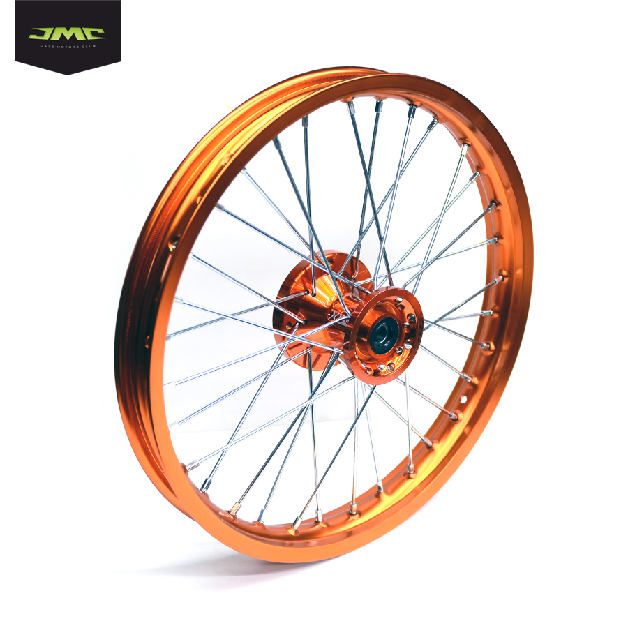 Обод 17" передний алюминий+CNC ступица (1,60-R17 d=15mm) оранжевый X-TECH