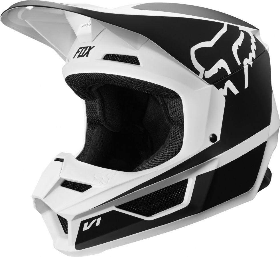 Мотошлем кроссовый Fox V1 Przm Helmet Black/White 