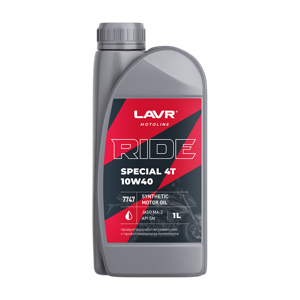 Масло моторное синтетическое LAVR MOTO RIDE SPECIAL 4Т 10W40 SN 1 л