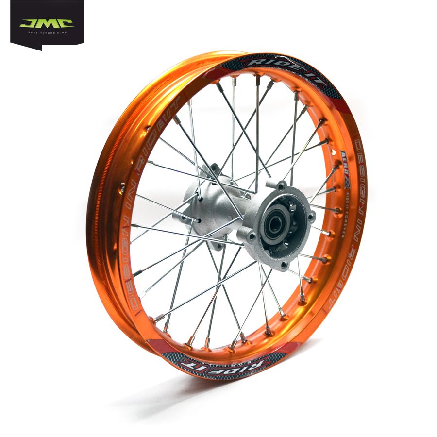 Обод колеса 14" 1.85х14 зад. алюминий в сборе orange