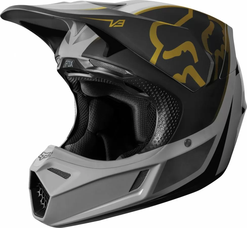 Мотошлем кроссовый Fox V3 Kila Helmet Grey 