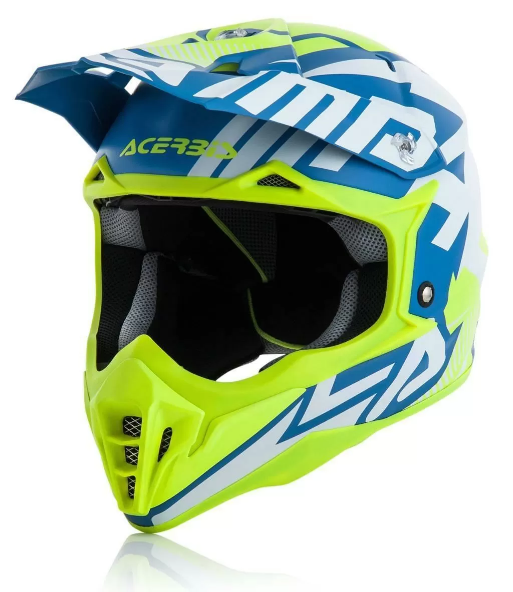 Шлем кросс ACERBIS IMPACT 3.0 yellow/blue 