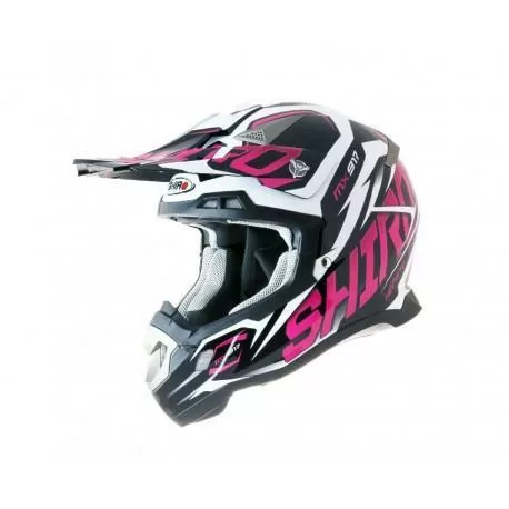 Шлем кросс SHIRO MX917 Thunder pink/fluo 